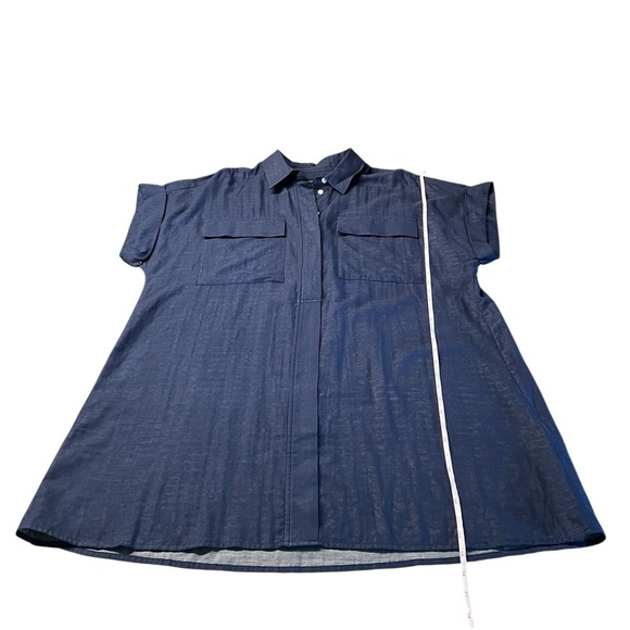 Banana Republic Indigo Blue Cotton Shirt Dress Size XL NWT - Picture 8 of 12